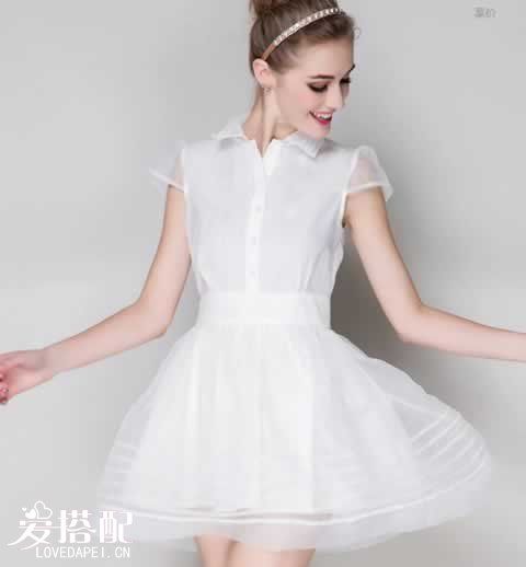 清凉人心的白色连衣裙